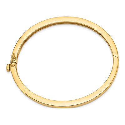 14K Yellow Gold Hinged Bangle Bracelet – view 3