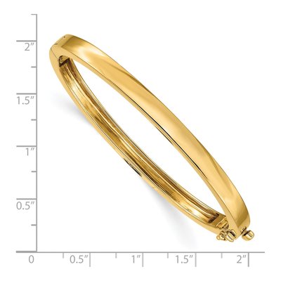 14K Yellow Gold Hinged Bangle Bracelet – view 4