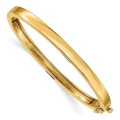 14K Yellow Gold Hinged Bangle Bracelet
