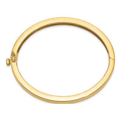 14K Yellow Gold Hinged Bangle Bracelet – view 3