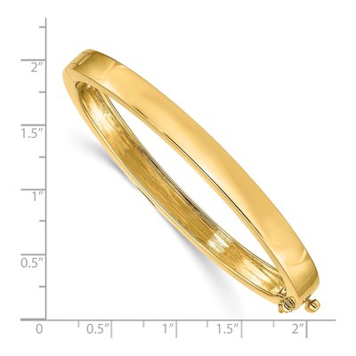 14K Yellow Gold Hinged Bangle Bracelet – view 4