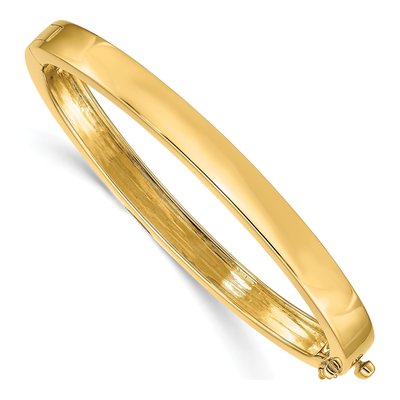 14K Yellow Gold Hinged Bangle Bracelet