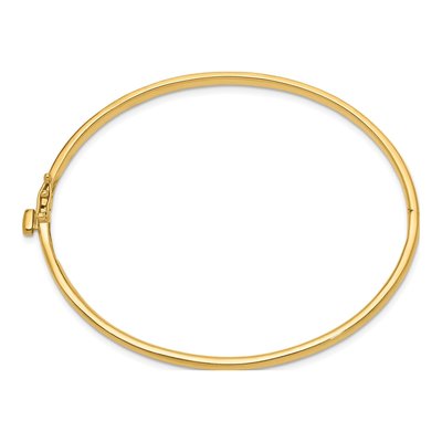 14K Yellow Gold Hinged Bangle Bracelet – view 3