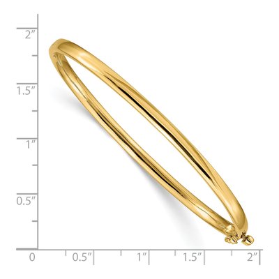 14K Yellow Gold Hinged Bangle Bracelet – view 4
