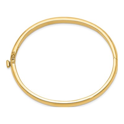 14K Yellow Gold Hinged Bangle Bracelet – view 3