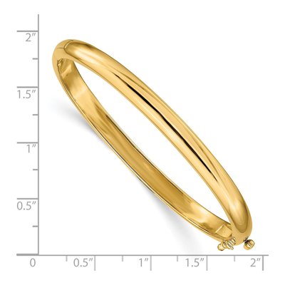 14K Yellow Gold Hinged Bangle Bracelet – view 4