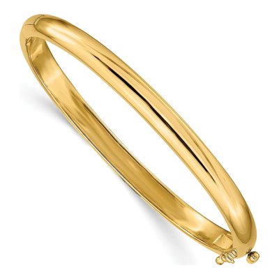 14K Yellow Gold Hinged Bangle Bracelet