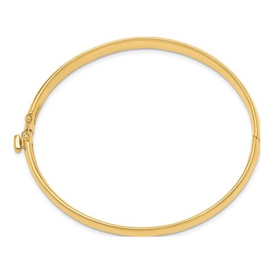 14K Yellow Gold Hinged Bangle Bracelet – view 3