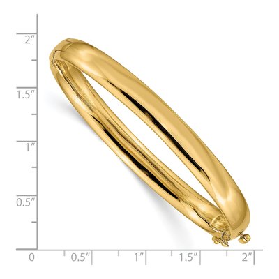14K Yellow Gold Hinged Bangle Bracelet – view 4