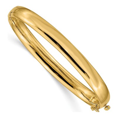 14K Yellow Gold Hinged Bangle Bracelet