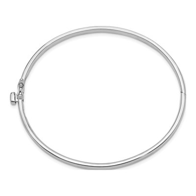 14K White Gold Hinged Bangle Bracelet – view 3