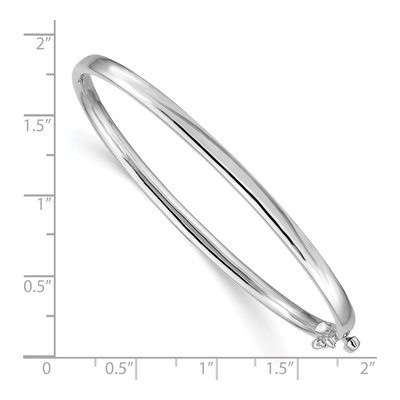 14K White Gold Hinged Bangle Bracelet – view 4