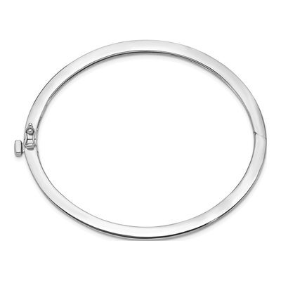 14K White Gold Hinged Bangle Bracelet – view 3