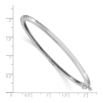 14K White Gold Hinged Bangle Bracelet – view 4