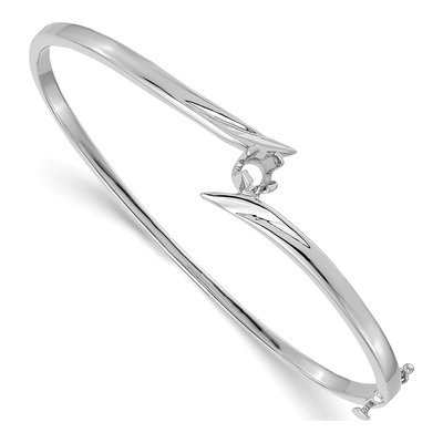 14K White Gold Hinged Bangle Bangle Mounting