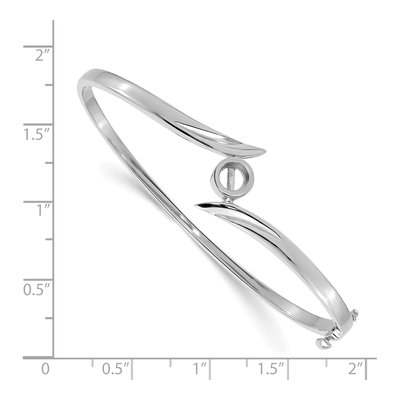 14K White Gold Hinged Bangle Bangle Mounting – view 2