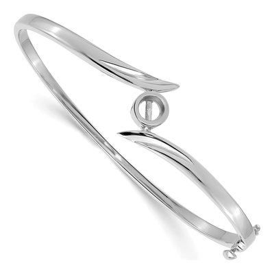 14K White Gold Hinged Bangle Bangle Mounting