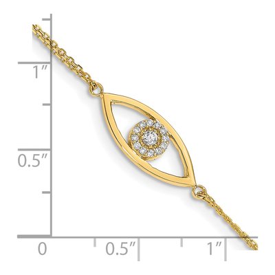 14K Yellow Gold Evil Eye Bracelet Mounting – view 5