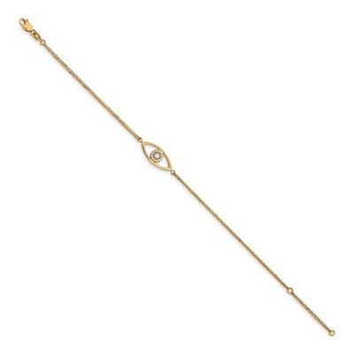 14K Yellow Gold Evil Eye Bracelet Mounting