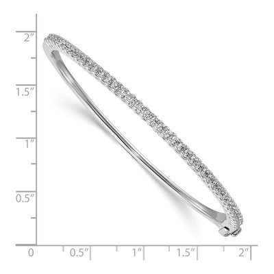 14K White Gold 1.4 ct tw Diamond Bangle Bracelet – view 2