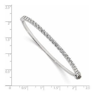 14K White Gold 1.11 ct tw Diamond Hinged Bangle Bracelet – view 2