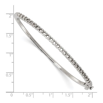 14K White Gold Hinged Bangle Bracelet Mounting – view 4