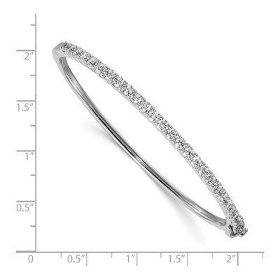 14K White Gold 2.33 ct tw Diamond Hinged Bangle Bracelet – view 2