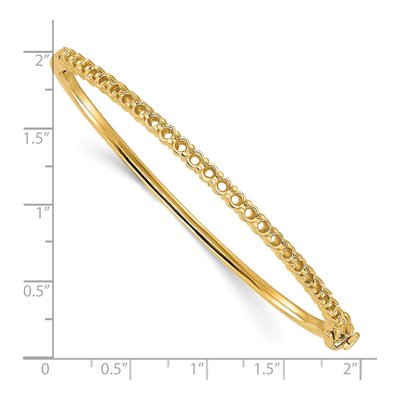 14K Yellow Gold Hinged Bangle Bracelet Mounting – view 4
