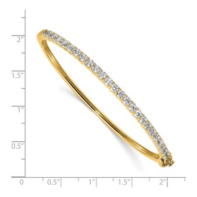 14K Yellow Gold 2.25 ct tw Diamond Hinged Bangle Bracelet – view 2