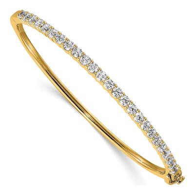 14K Yellow Gold 2 1/4 ct tw Lab-Grown Diamond Bangle Bracelet