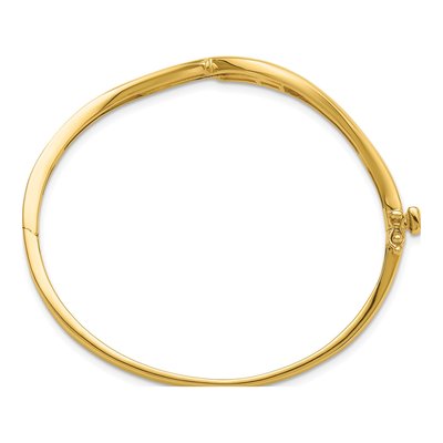 14K Yellow Gold Diamond Bangle Mounting | 3/8 ct – view 2