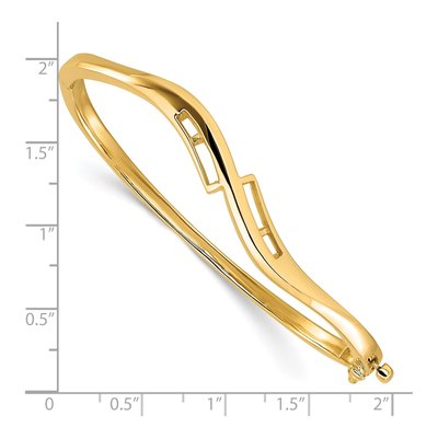 14K Yellow Gold Diamond Bangle Mounting | 3/8 ct – view 3