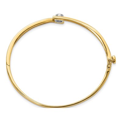 14K Two-Tone Gold Bangle Bracelet Mounting – view 2