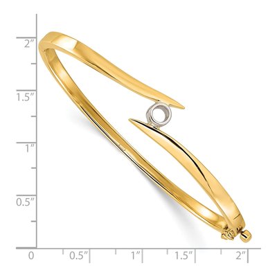 14K Two-Tone Gold Bangle Bracelet Mounting – view 3