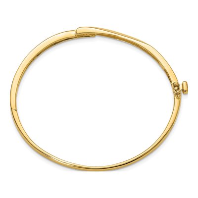 14K Yellow Gold Hinged Bangle Bracelet Mounting – view 3