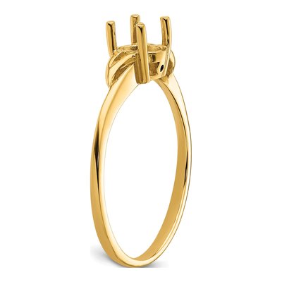 14K Yellow Gold Oval Birthstone Ring Mounting – view 5