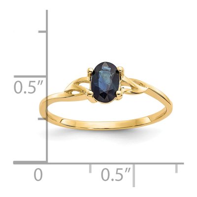 14K Yellow Gold Sapphire Birthstone Ring – view 2