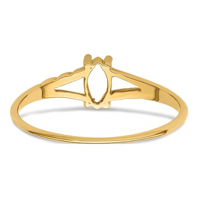 14K Yellow Gold Marquise Ring Mounting – view 4