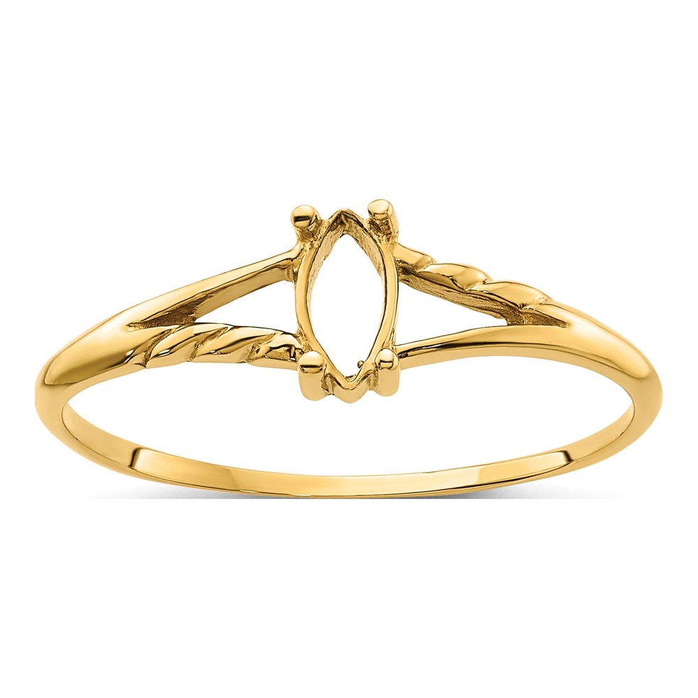 14K Yellow Gold Marquise Ring Mounting