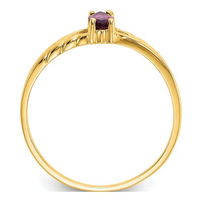 14K Yellow Gold Rhodolite Garnet Marquise Ring – view 2