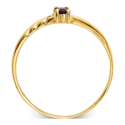 14K Yellow Gold Ruby Marquise Ring – view 2