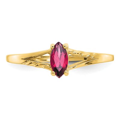 14K Yellow Gold Pink Tourmaline Marquise Ring – view 5