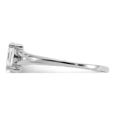 14K White Gold White Topaz Marquise Ring – view 4