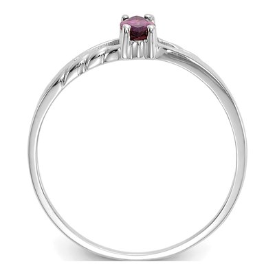 14K White Gold Rhodolite Garnet Birthstone Ring – view 2