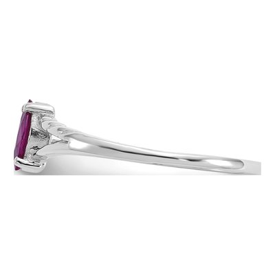14K White Gold Rhodolite Garnet Birthstone Ring – view 4