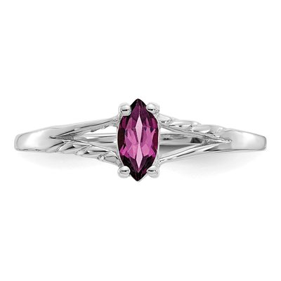 14K White Gold Rhodolite Garnet Birthstone Ring – view 5