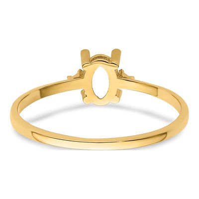 14K Yellow Gold Diamond for Oval Ring Mounting – view 4