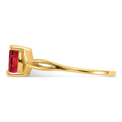 14K Yellow Gold Ruby Birthstone Ring – view 5