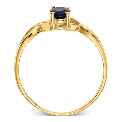 14K Yellow Gold Sapphire Birthstone Ring – view 3