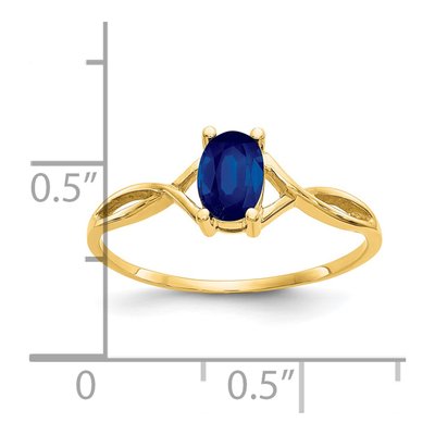 14K Yellow Gold Sapphire Birthstone Ring – view 4